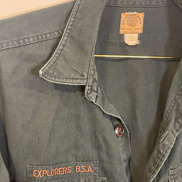 Boy Scout Button Down with Patches - Picture 3 of 5